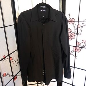 Puritan Black Button Down Shirt Size Large